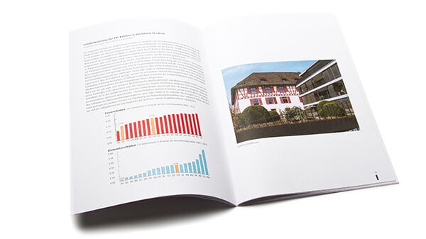 Inhaltsseiten aus dem Geschäftsbericht der Gebäudeversicherung Schaffhausen